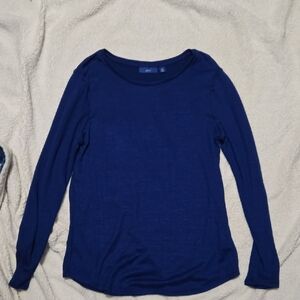 Apt. 9 Women's Long Sleeve Tee - Navy Blue